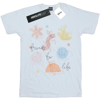 Abbigliamento Bambina T-shirts a maniche lunghe Disney Little Friends For Life Bianco