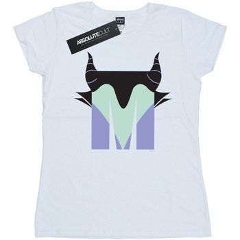 Abbigliamento Donna T-shirts a maniche lunghe Disney Alphabet M Is For Maleficent Bianco