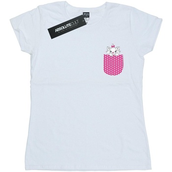 Abbigliamento Donna T-shirts a maniche lunghe Disney Aristocats Marie Chest Bianco