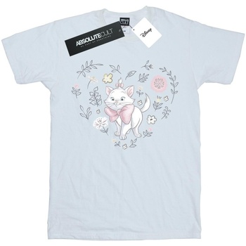 Abbigliamento Bambina T-shirts a maniche lunghe Disney The Aristocats Marie Heart Bianco