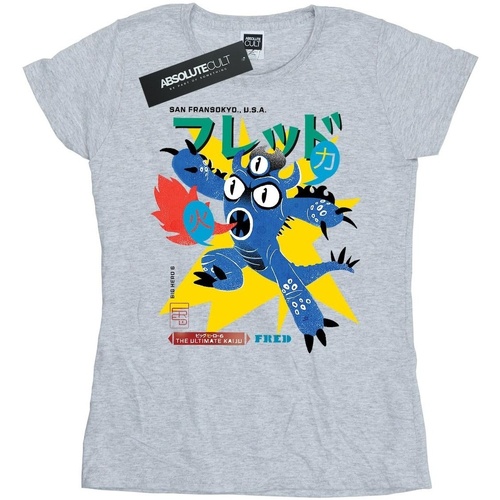 Abbigliamento Donna T-shirts a maniche lunghe Disney Big Hero 6 Fred Ultimate Kaiju Grigio