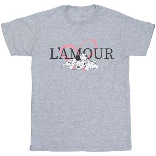 Abbigliamento Bambina T-shirts a maniche lunghe Disney 101 Dalmatians L'Amour Grigio