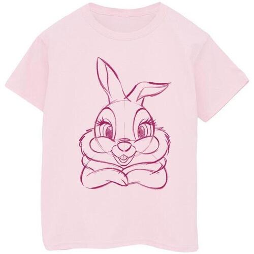 Abbigliamento Bambina T-shirts a maniche lunghe Disney Bambi Bunny Rosso