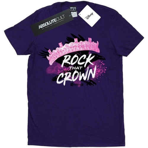 Abbigliamento Bambina T-shirts a maniche lunghe Disney The Descendants Rock That Crown Viola