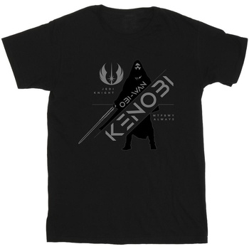 Abbigliamento Uomo T-shirts a maniche lunghe Disney Obi-Wan Kenobi Jedi Knight Nero