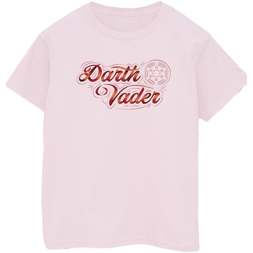 Abbigliamento Uomo T-shirts a maniche lunghe Disney Obi-Wan Kenobi Darth Vader Ribbon Font Rosso