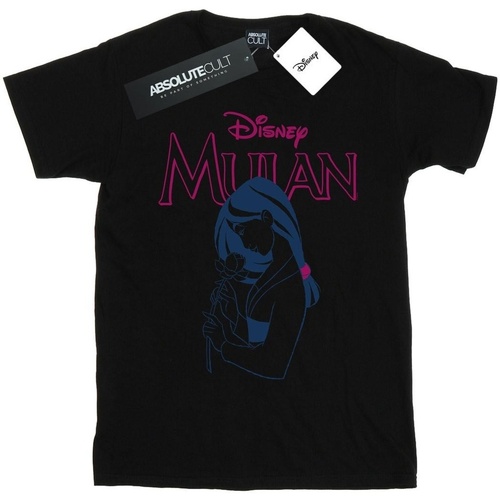 Abbigliamento Donna T-shirts a maniche lunghe Disney Mulan Magnolia Line Nero
