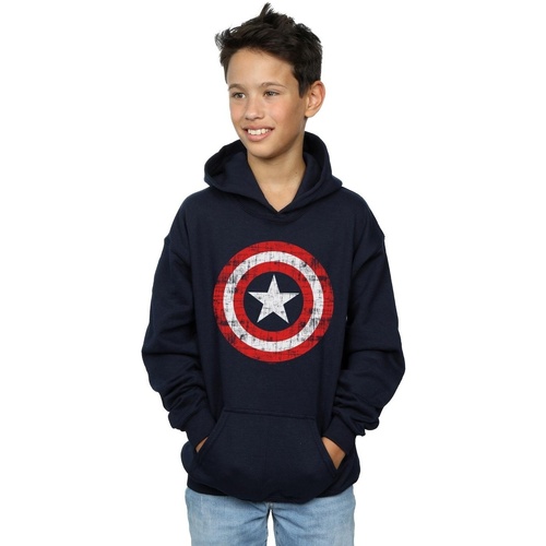 Abbigliamento Bambino Felpe Marvel Avengers Captain America Scratched Shield Blu