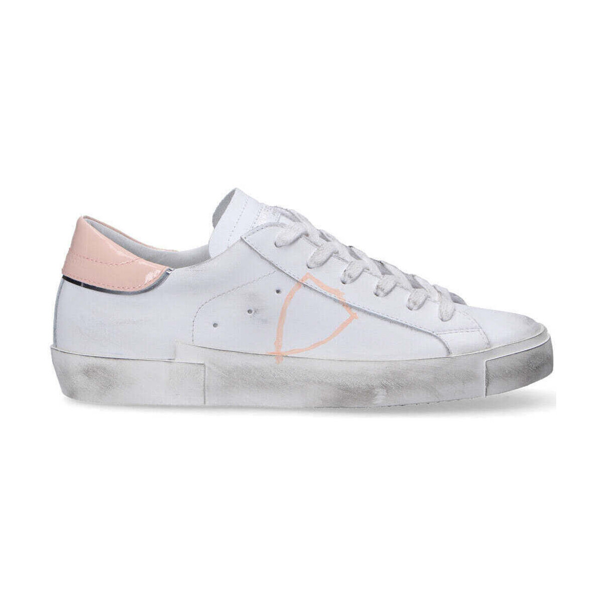 Scarpe Donna Sneakers basse Philippe Model sneakers PRSX bianco rosa Bianco