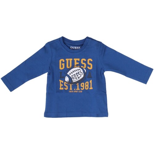 Abbigliamento Bambino T-shirts a maniche lunghe Guess N4RI10K8HM4 Blu