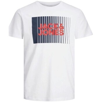 Abbigliamento Uomo T-shirt maniche corte Jack & Jones 12233999 ECORP LOGO TEE PLAY SS O NECK Bianco
