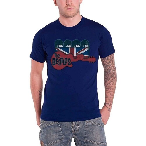Abbigliamento T-shirts a maniche lunghe The Beatles RO1623 Blu