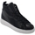 Scarpe Uomo Sneakers alte Malu Shoes SNEAKERS UOMO ALTA STIVALETTO IN VERA PELLE VINILE NERA FONDO A Nero