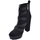 Scarpe Donna Tronchetti Malu Shoes Stivaletto Tronchetto alto donna nero con tacco largo 15 e plat Nero