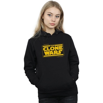 Abbigliamento Donna Felpe Disney Clone Wars Logo Nero
