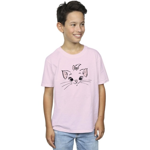Abbigliamento Bambino T-shirt maniche corte Disney Classics Marie Face Pocket Rosso