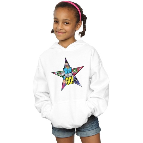 Abbigliamento Bambina Felpe Dc Comics Teen Titans Go Star Logo Bianco