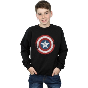 Abbigliamento Bambino Felpe Marvel Captain America Civil War Distressed Shield Nero