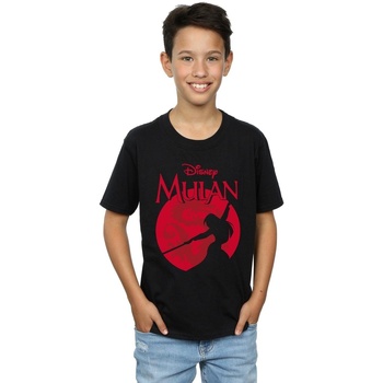 Abbigliamento Bambino T-shirt maniche corte Disney Mulan Dragon Silhouette Nero