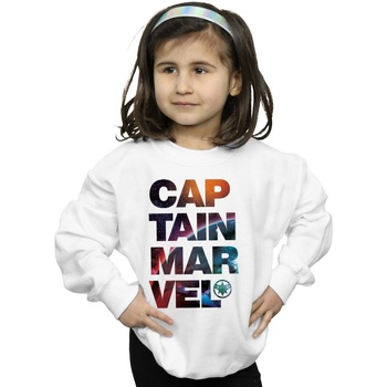 Abbigliamento Bambina Felpe Marvel Captain  Space Text Bianco