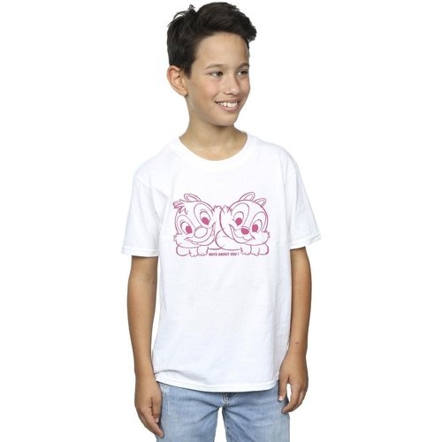 Abbigliamento Bambino T-shirt maniche corte Disney Chip 'n' Dale Nuts About You Bianco
