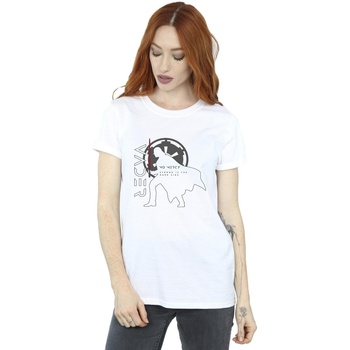 Abbigliamento Donna T-shirts a maniche lunghe Star Wars: Obi-Wan Kenobi Vader No Mercy Bianco