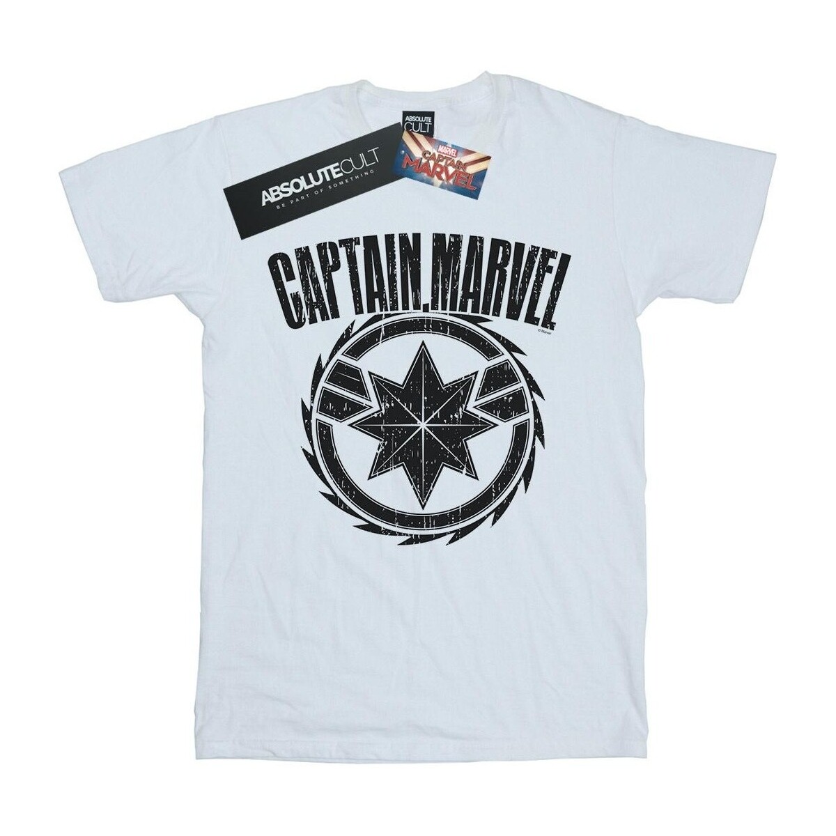 Abbigliamento Bambina T-shirts a maniche lunghe Marvel Captain  Blade Emblem Bianco
