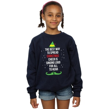Abbigliamento Bambina Felpe Elf Christmas Cheer Text Blu