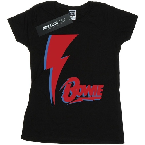 Abbigliamento Donna T-shirts a maniche lunghe David Bowie Red Bolt Nero