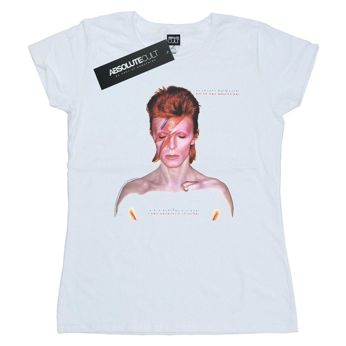 Abbigliamento Donna T-shirts a maniche lunghe David Bowie Aladdin Sane Version Bianco