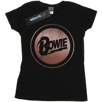 Abbigliamento Donna T-shirts a maniche lunghe David Bowie Rose Gold Circle Nero