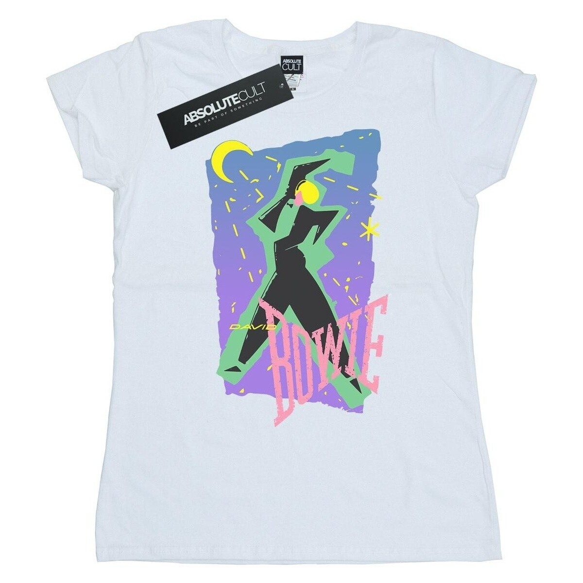 Abbigliamento Donna T-shirts a maniche lunghe David Bowie Moonlight Dance Bianco