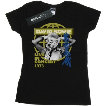 Abbigliamento Donna T-shirts a maniche lunghe David Bowie Live In Concert Nero
