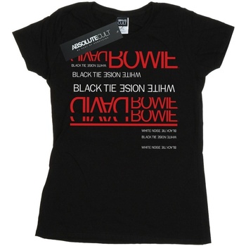Abbigliamento Donna T-shirts a maniche lunghe David Bowie Black Tie White Noise Nero