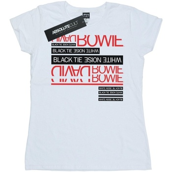 Abbigliamento Donna T-shirts a maniche lunghe David Bowie Black Tie White Noise Bianco