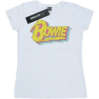 Abbigliamento Donna T-shirts a maniche lunghe David Bowie Moonlight 90s Logo Bianco
