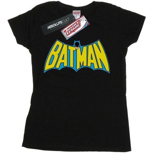 Abbigliamento Donna T-shirts a maniche lunghe Dc Comics Batman Retro Logo Nero