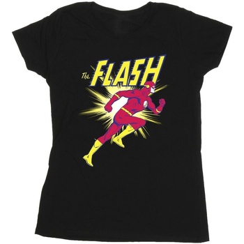Abbigliamento Donna T-shirts a maniche lunghe Dc Comics The Flash Running Nero
