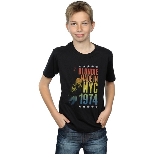 Abbigliamento Bambino T-shirt maniche corte Blondie Rainbow NYC Nero