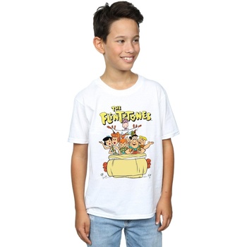 Abbigliamento Bambino T-shirt maniche corte The Flintstones The The Ride Bianco