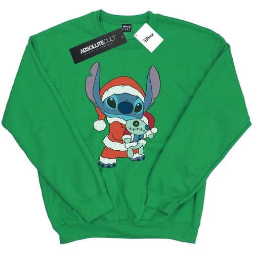 Abbigliamento Uomo Felpe Disney Lilo And Stitch Stitch Christmas Verde