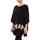Abbigliamento Donna Giacche De Fil En Aiguille Poncho DH3122 noir Nero