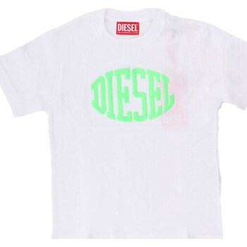 Abbigliamento Bambino T-shirt maniche corte Diesel J01777-00YI9 Bianco