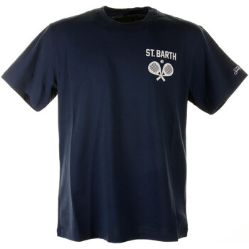 Abbigliamento Uomo T-shirt & Polo Mc2 Saint Barth T-shirt girocollo blu 