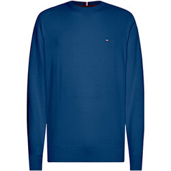 Abbigliamento Uomo Maglioni Tommy Hilfiger Maglia girocollo bluette con mini logo 