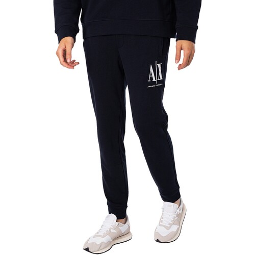 Abbigliamento Uomo Pantaloni da tuta EAX Joggers in jersey con logo Blu