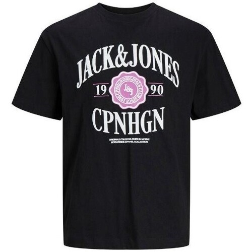 Abbigliamento Uomo T-shirt maniche corte Jack & Jones 12251899 JORLUCCA Nero