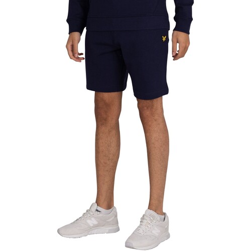 Abbigliamento Uomo Shorts / Bermuda Lyle & Scott Pantaloncini in felpa con logo in cotone biologico Blu