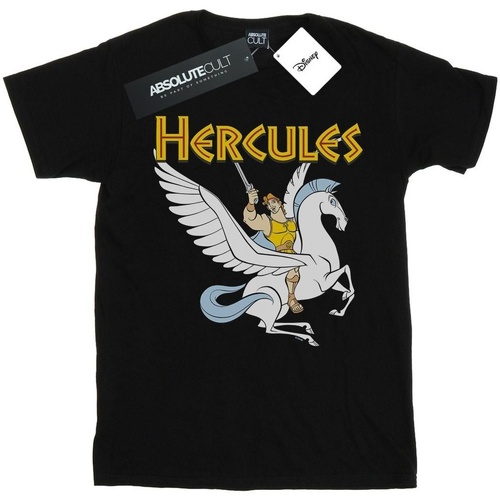 Abbigliamento Bambina T-shirts a maniche lunghe Disney Hercules With Pegasus Nero