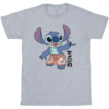 Abbigliamento Bambina T-shirt maniche corte Disney Lilo & Stitch Bermuda Shorts Grigio